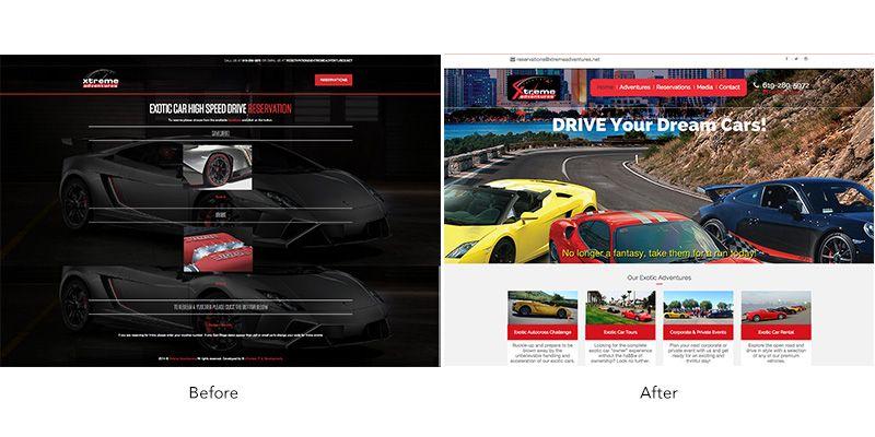 Oct 13xtremeadventures website before after