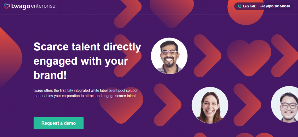 Twago Enterprise Landing Page 