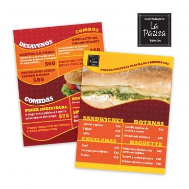 La Pausa Poster Menu