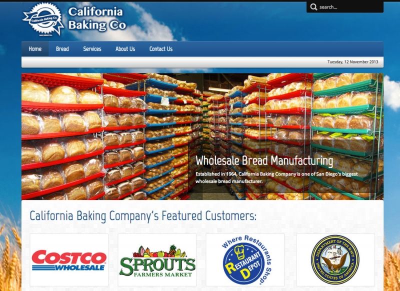 California Baking Company Website